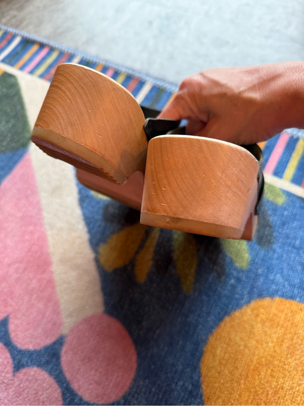 Swedish Hasbeens “Husband” Clogs with Wooden Soles - Picture 10 of 13